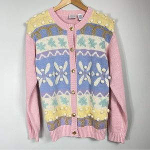 Vintage grandma core sweater Sz M